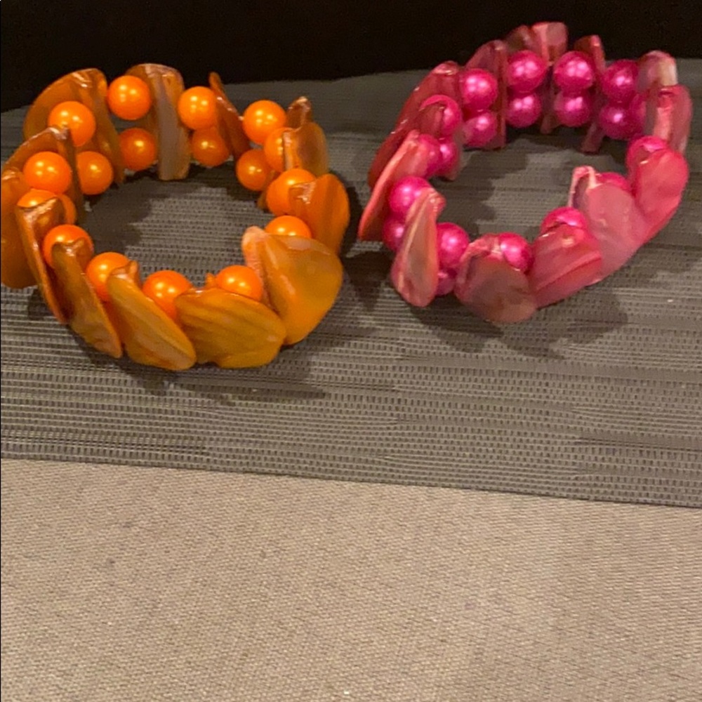 BOGO Retro beads and shells bracelets 2 euc S#35